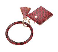VALICLUD 3pcs Leopard Print Wristlet Keychain Tassel Fashionable Bag Decoration Key for Women and Girls for Backpacks and Handbags
