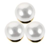 VALICLUD 3pcs Magnetic Pearl Brooch Pin Set, Safety Clothing Lapel Pins with Non-piercing Design, White Retro Brooches for Women’s Dresses, Shirts, and Scarves