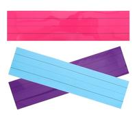 VALICLUD 3pcs Magnetic Tag Magnetic Strip with Unique Lined Design Pet Magnet Material and Erasable for Classroom Signs and Whiteboard Use