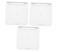 VALICLUD 3pcs Makeup Blusher Organiser Square Empty Makeup Container Mix Palette Storage Box for Powder Concealer Eyeshadow