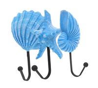 VALICLUD 3pcs Mediterranean Style Vintage Wall Hooks for Keys Jackets Hats Resin Ocean Coat Hangers with Nautical Design Decorative Entryway Organizer for Tidy Wall Storage