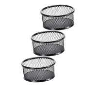 VALICLUD 3pcs Mesh Paper Clip Organizer Box for Office and School Stylish Iron Desk Storage Container with Fast Access Compartments Efficient Stationery Holder for Desktop Use