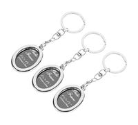 VALICLUD 3pcs Metal Photo Keychains Blank Picture Frame for Graduation DIY Key Rings Elegant and Design for Photos for Family and Friends