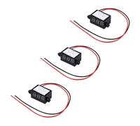VALICLUD 3pcs Mini Digital Dc Voltmeter Voltage Tester Range Two-wire Connection with Reverse Polarity Protection for Automotive and Electronic Applications