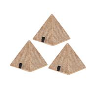VALICLUD 3pcs Mini Resin Pyramid Egyptian Decor Figurines for Sand Table DIY Projects Intricate Ancient Design with Detailed Craftsmanship for Home and Desktop Adornment