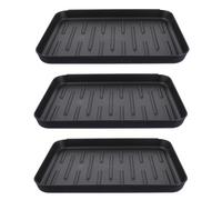 VALICLUD 3pcs Multi-purpose Plastic Boot Tray Mat for Shoes and Pet Feeding, Non-slip Sl esign, Easy to Wash Mud Mat for Shoes, for Indoor and Outdoor Use