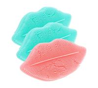 VALICLUD 3pcs Multifunctional Face Cleansing Brush Gentle Exfoliator for Lip and Facial Cleaning for Blackhead Removal and Daily Skin Care Lightweight and Easy to Use Random Color