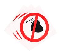 VALICLUD 3pcs No Warning Sign Stickers Safety Warning Labels Clear Do Not Use Decals for Production Safety and Prohibition