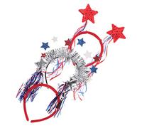 VALICLUD 3pcs Patriotic Independence Day Hairbands Festive Headbands for July Decorations Unique Star Tassel Designs Party Accessories for Celebrations