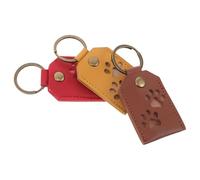 VALICLUD 3PCS Pet Hair Memorial Keychain Set with Pendant, Cat and Dog Hair Keepsake Storage, Brown Red Yellow Colors for Memory Preservation