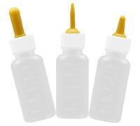 VALICLUD 3pcs Pet Nursing Bottle Set with Silicone Nipples 50ml Small Newborn Puppy Kitten Feeding Bottles for Small Animals