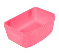 VALICLUD 3pcs Plastic Bird Feeder Bowls for Parrot and Cockatiel Cage Reusable and Easy to Install Bird Food Holders Sturdy Feeding Station Accessories in Red