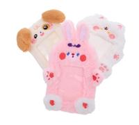 VALICLUD 3pcs Plush Photocard Holder Keychain K-pop Photocard Pendant with Cute Animal Designs Soft Id Card Sleeve for Student Id Bank Cards and Photo Protection