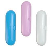 VALICLUD 3Pcs Portable Electric Toothbrush Box Travel Toothbrush Storage Case with PP Material for Outdoor Camping Business Trip School Use in Blue Pink White