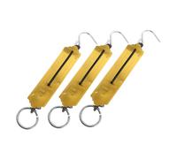 VALICLUD 3pcs Portable Mechanical Hanging Scale with Hook Yellow Luggage and Fishing Weight Scale Lightweight Travel Tool for Produce Suitcase and Outdoor Weighing