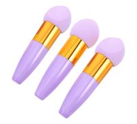 VALICLUD 3pcs Powder Applicator Diagonal Cutter Handle Makeup Sponges for Foundation Powder Cosmetics Blending