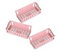 VALICLUD 3pcs Punch Wall Shelf Set with Strong Suction Organizer Basket for Bathroom Kitchen Home Storage Plastic Self Draining Rack for Shampoo Soap Easy Install Smooth Non Porous Surfaces