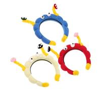 VALICLUD 3pcs Quirky Eyes Beauty Headband for Women Cute Spa Hair Bands for Face Washing Makeup and Skincare Hair Wraps Kawaii Style