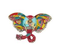 VALICLUD 3pcs Retro Enamel Rhinestone Elephant Brooch Pin Vintage Jewelry Accessory for Clothing Bags Unique Women Brooches for Personal Style