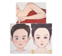 VALICLUD 3Pcs Reusable Makeup Practice Board Washable Face Painting Template for Artists Beginners Realistic Human Face Shape for Festivals Parties Creative Expression