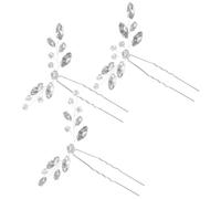VALICLUD 3Pcs Rhinestone Bridal Hair Pins Elegant Wedding Hair Accessories Versatile Styling Tools for Brides and Special Occasions
