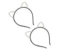 VALICLUD 3pcs Rhinestone Cat Ears Headband Lightweight Metal Hairband Sparkly Hair Accessories for Women Party Halloween Cosplay Costume Headwear