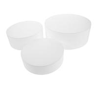 VALICLUD 3pcs Round Acrylic Buffet Riser Stands with Stable Cylinder Bases for Cake Dessert Jewelry Display and Perfume Organizing Transparent Nesting Pedestals for Elegant Food