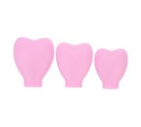VALICLUD 3pcs Silicone Makeup Brush Protective Covers Travel Dustproof Head Holders for Various Preserve Bristle Shape and Facilitate Drying Practical Organizer for Makeup Lovers