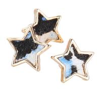 VALICLUD 3Pcs Silicone Watchband Charms Decorative Stars with Stainless Steel Leopard Print Studs for Watch Strap Accessories Not Easy to Fade Delicate Jewelries Style for Smartwatch Bands