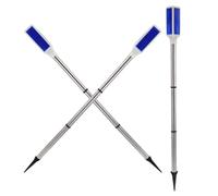 VALICLUD 3pcs Solar Driveway Marker Lights Reflective Waterproof Outdoor Yard Pathways Energy Conservation Plastic Stainless Steel Poles