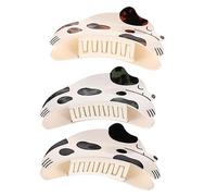 VALICLUD 3pcs Spot Dog Shark Hair Claw Clips for Thick Hair Non Slip Comfortable Jaw Clips for Women and Secure Hold
