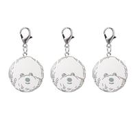 VALICLUD 3pcs Stainless Steel Dog Id Tags Lightweight Dog Head Shape Puppy Name Tags with Unique Stylish Design for Pet Collar Decoration