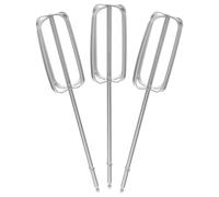 VALICLUD 3pcs Stainless Steel Hand Mixer Attachments Egg Beater Replacements Compatible with Electric Mixer Kitchen Tool for Baking and Home Cooking with Easy Hygienic Cleaning