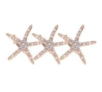 VALICLUD 3pcs Star Hair Clips with Rhinestones and Pearls Elegant Wedding Hair Accessories for Brides for Women for Special Occasions