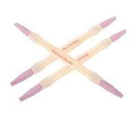 VALICLUD 3pcs Stone Sanding Nail File Cuticle Pusher Pen Nail Care Tools for Home Salon