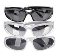 VALICLUD 3pcs Stylish Plastic Sunglasses with Protective Function and Comfortable Fit for Women, Summer Eyewear for Outdoor Activities