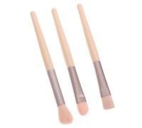 VALICLUD 3pcs Travel Makeup Brush Set Soft Bristles for Blush, Eyeshadow, and Blending, Light Pink Handle Cosmetic Tools for Women
