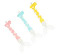 VALICLUD 3Pcs U Shaped Manual Toothbrush Ergonomic Design for Oral Cleaning Soft Brush Head Suitable for Aged