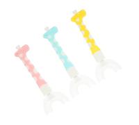 VALICLUD 3Pcs U Shaped Toothbrush Manual Oral Clean Tool for Years Soft Brush Head for Gentle Deep Cleaning Lightweight and Portable for Home Travel Use