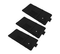 VALICLUD 3pcs Vehicle Visor Storage Organizer PU Leather Car Sun Visor Pocket Pouch for Cards License Insurance Sunglasses Pen Holder Black