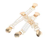 VALICLUD 3pcs Vintage Shirt Cinch Brooch with Faux Pearls Alloy Sweater Shawl Clips for Womens Dresses Cardigans Scarves Elegant Accessories for Formal and Casual Outfits