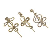 VALICLUD 3pcs Vintage Viking Hair Sticks Alloy Hairpin for Ladies Updo Chignon Pins Chinese Wedding Hair Accessories Retro Metal Barrette for Bridal and Daily Hairstyles