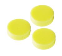 VALICLUD 3Pcs Yellow Polish Sponge Pads for Car and Shoe Cleaning Waxing Applicator Sponges for Stain Removal and Even Wax Application Safe Non Toxic Material
