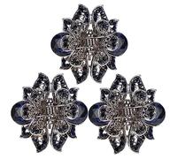 VALICLUD 3pcs Zinc Alloy Hollow Hair Claw Clips for Women Decorative Hairpin Clamp Stylish Hair Accessories for Daily Use Parties and Bathing