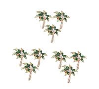 VALICLUD 3sets Coconut Tree Brooch Alloy Fashion Jewelry Pin for Parties Weddings Daily Wear Multi Purpose Decorative Breastpin Accessory for Women 3pcs*3
