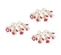 VALICLUD 3sets Cute Bunny Keychain Charming Backpack Charms for Delicate Mushroom Rabbit Design with Hook for Handbags and Purse Accessories 4pcs*3