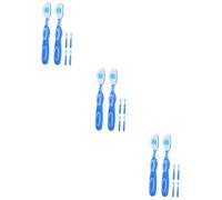 VALICLUD 3sets Mini Toothbrush Ergonomic Short Handle Design for Comfortable Grip Durable Safe Prison Toothbrush Gums for Inmates and Travel 6pcs*3