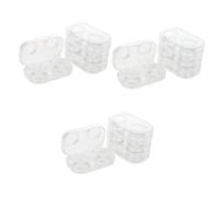 VALICLUD 3sets Portable Clear Cosmetic Lens Case Leak Holder for Travel Home Versatile Storage Box for Contacts for Eye Care Organization 4pcs*3