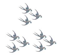 VALICLUD 3sets Swallow Brooch Pins for Women and Elegant Alloy Jewelry Accessories for Parties Weddings and Daily Wear Charming Blue Design 3pcs*3