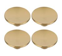 VALICLUD 4-Pack Golden Compact Pot Lid Knobs, Stainless Steel Replacement Lid Handles, Anti-Scald Handles for Saucepan, Wok & Slow Cooker